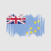 escova de vetor de bandeira de tuvalu. vetor de pincel de bandeira nacional