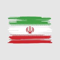 vetor de pincel de bandeira do Irã. desenho da bandeira nacional