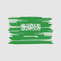 vetor de pincel de bandeira da arábia saudita. desenho da bandeira nacional