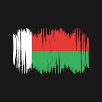 escova de vetor de bandeira de madagascar. vetor de pincel de bandeira nacional