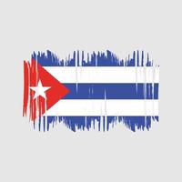 escova de vetor de bandeira de cuba. vetor de pincel de bandeira nacional