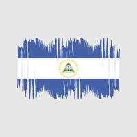 escova de vetor de bandeira da nicarágua. vetor de pincel de bandeira nacional