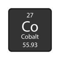 símbolo de cobalto. elemento químico da tabela periódica. ilustração vetorial. vetor