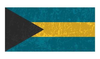 bandeira grunge das bahamas, cores oficiais e proporção. ilustração vetorial. vetor