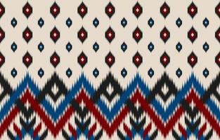 arte abstrata padrão étnico. padrão sem emenda ikat em tribal. tecido estilo mexicano. vetor