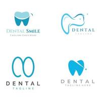 design de modelo de logotipo dental abstrato. saúde bucal, atendimento odontológico e clínica odontológica. logotipo para saúde, dentista e clínica. vetor