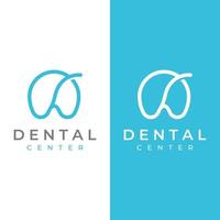 design de modelo de logotipo dental abstrato. saúde bucal, atendimento odontológico e clínica odontológica. logotipo para saúde, dentista e clínica. vetor