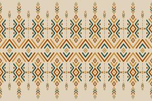 arte étnica ikat do tapete. padrão geométrico sem costura em tribal. tecido estilo indiano. vetor