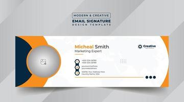 modelo de design de assinatura de e-mail vetor