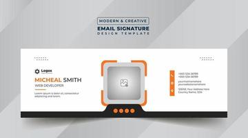 modelo de design de assinatura de e-mail vetor