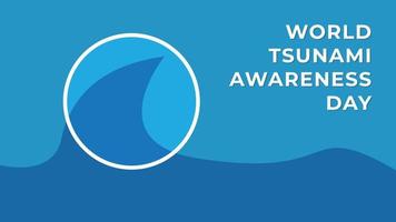 Dia Mundial da Conscientização do Tsunami. ilustração vetorial vetor