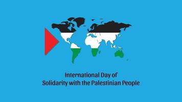 Dia Internacional da Solidariedade com o Povo Palestino. ilustração vetorial vetor