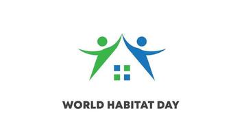 dia mundial do habitat. ilustração vetorial vetor
