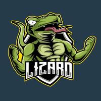 jogos de logotipo de mascote com raiva de lagarto vetor