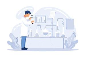 serviços de diagnóstico laboratorial. ferramentas médicas. ilustração vetorial colorida em estilo simples para centro de diagnóstico clínico ou anúncio de laboratório. vetor