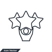 homem e uma ilustração em vetor logotipo ícone estrela. modelo de símbolo de excelência para coleção de design gráfico e web