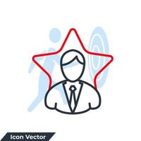ilustração em vetor sucesso ícone logotipo. modelo de símbolo de estrelas de pessoas para coleção de design gráfico e web