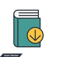 download livro ícone logotipo ilustração vetorial. modelo de símbolo de e-book para coleção de design gráfico e web vetor