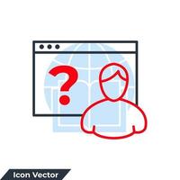 ilustração em vetor logotipo ícone consulta online. modelo de símbolo de consultoria online para coleção de design gráfico e web