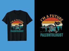 design de camiseta paleontólogo, design de camiseta triceratops, design de camiseta de dinossauros vetor