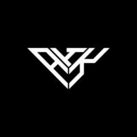 ahk letter logo design criativo com gráfico vetorial, ahk logotipo simples e moderno em forma de triângulo. vetor