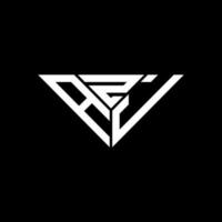 design criativo do logotipo da carta azj com gráfico vetorial, logotipo simples e moderno azj em forma de triângulo. vetor