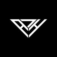 design criativo do logotipo da carta ajh com gráfico vetorial, logotipo simples e moderno ajh em forma de triângulo. vetor