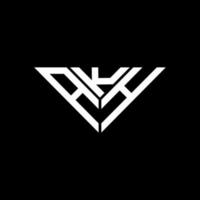 akh carta logotipo design criativo com gráfico vetorial, akh logotipo simples e moderno em forma de triângulo. vetor