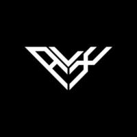 design criativo de logotipo de letra alx com gráfico vetorial, logotipo simples e moderno alx em forma de triângulo. vetor