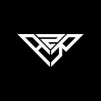 design criativo do logotipo da carta azr com gráfico vetorial, logotipo simples e moderno azr em forma de triângulo. vetor