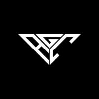 design criativo do logotipo da carta agc com gráfico vetorial, logotipo simples e moderno agc em forma de triângulo. vetor