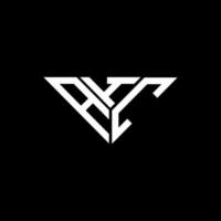 design criativo do logotipo da carta ahc com gráfico vetorial, logotipo simples e moderno ahc em forma de triângulo. vetor
