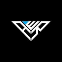 design criativo do logotipo da carta awr com gráfico vetorial, logotipo simples e moderno awr em forma de triângulo. vetor