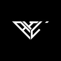 design criativo do logotipo da carta ahl com gráfico vetorial, logotipo simples e moderno ahl em forma de triângulo. vetor