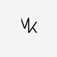 logo inicial mk vetor