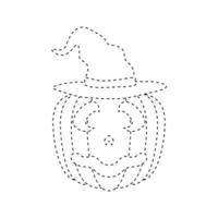 planilha de rastreamento de abóbora de halloween para crianças vetor