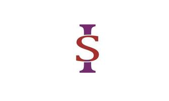 letras do alfabeto iniciais monograma logotipo si, é, s e i vetor