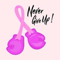 banner do mês de conscientização do câncer de mama de outubro vetor