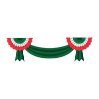 decoração bandeira mexicana vetor