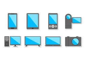 Vector eletrônico de ícones de dispositivos eletrônicos gratuitos