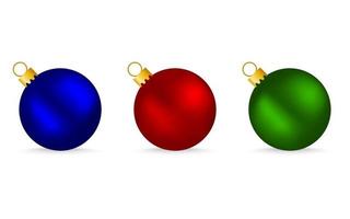 bolas coloridas de natal para a árvore vetor