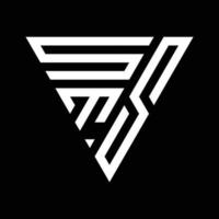 design de logotipo de letra de três formas de triângulo criativo para sua empresa. vetor
