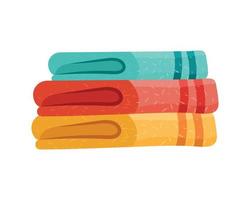 três toalhas dobradas vetor