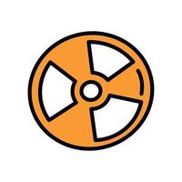 símbolo atômico nuclear vetor
