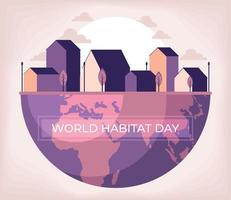 pôster do dia mundial do habitat vetor