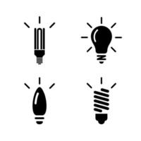 vetor de ícone de linha de lâmpada, isolado no fundo branco. sinal de ideia, solução, conceito de pensamento