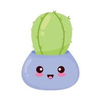 planta de casa lilás estilo kawaii vetor