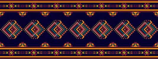 design de padrão sem emenda étnico ikat. tecido asteca tapete boho mandalas têxtil decoração papel de parede. motivo nativo tribal flor bordado tradicional vetor fundo ilustrado