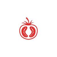 design de logotipo de ícone de tomate vetor