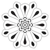 mandala fofa. flor redonda ornamental doodle isolada no fundo branco. ornamento decorativo geométrico em estilo oriental étnico. vetor